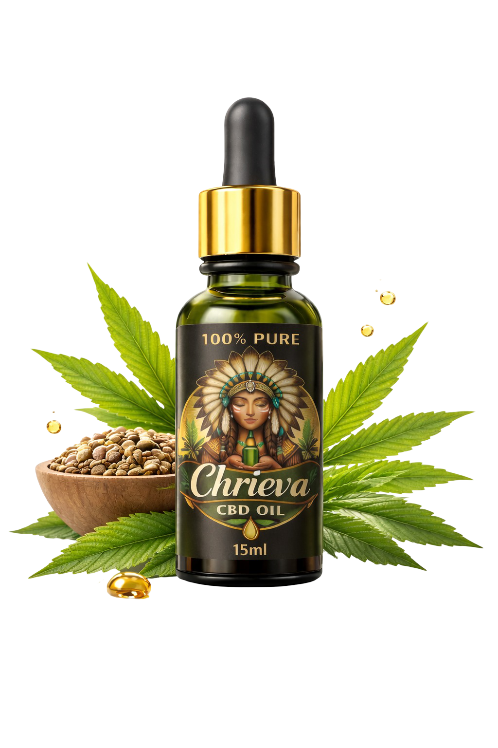 Chrieva CBD oil bottle